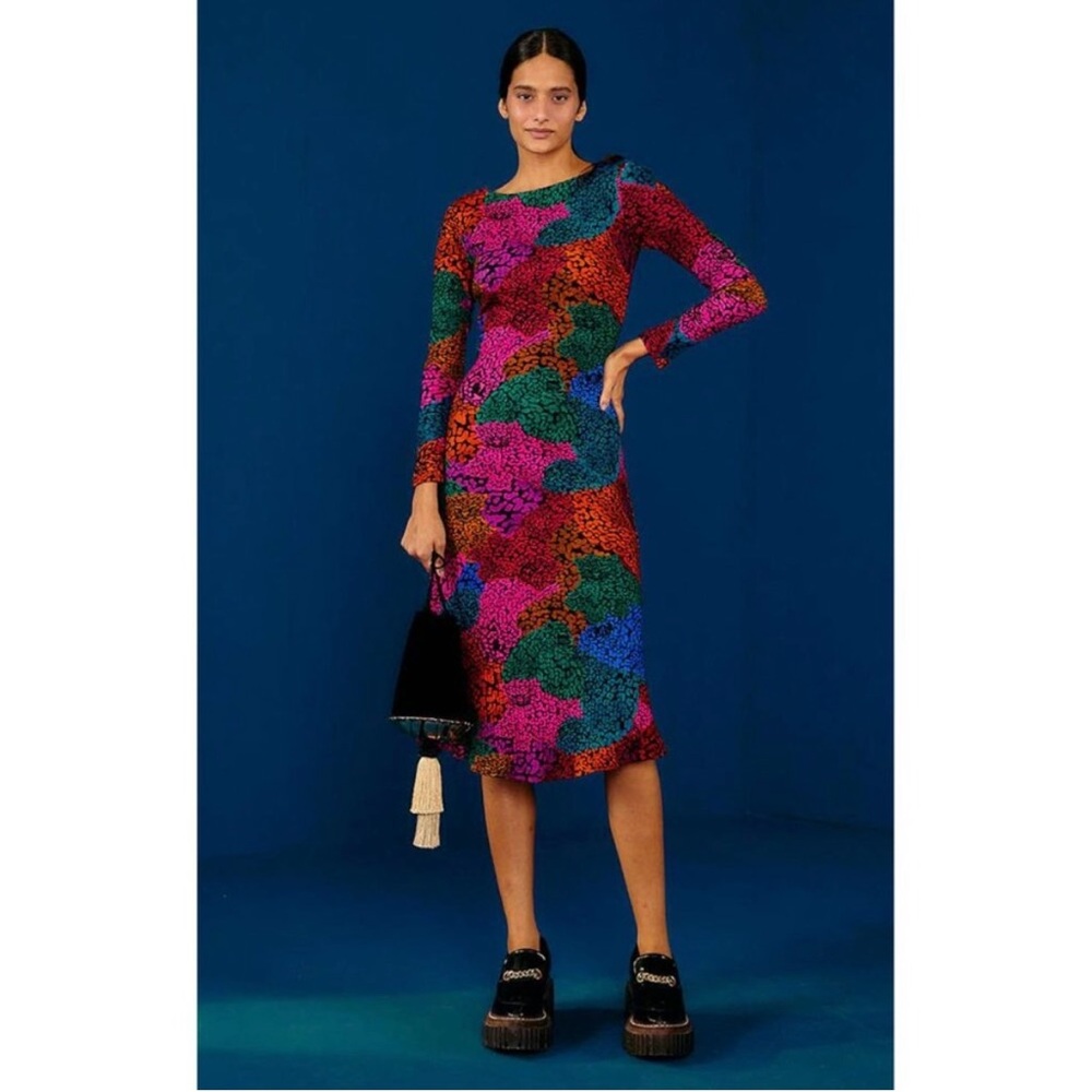 FARM Rio Multicolor Abstract Midi Dress - Picture 2 of 11